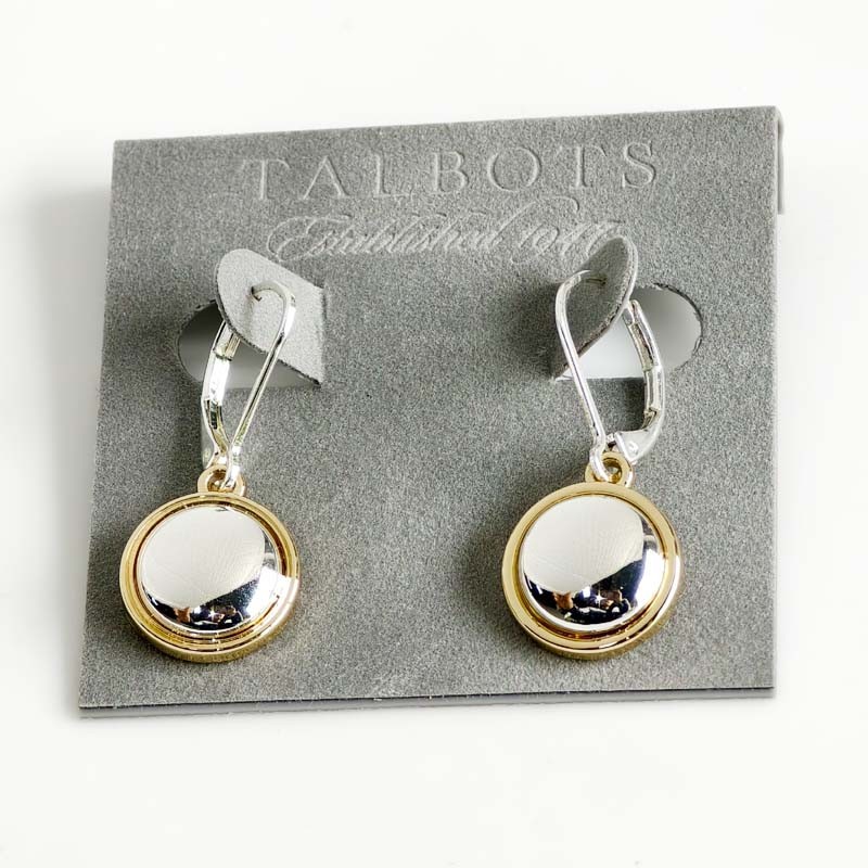Talbots Minimalist Round Drop Earrings Gift Chic Women Party Vacation Jewelry