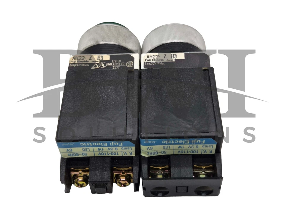NUEVO Fuji Electric AH22-ZGH3 Command Switch Pilot Light, Verde AH22ZGH3 Lote de 2 Foto 3 de 4