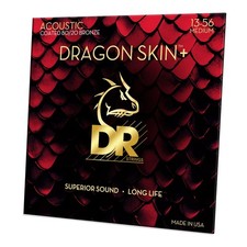 Dr Strings Dragon Skin 8020 Bronze Coated Acoustic Guitar Strings Medium .013- Dr Strings Dragon Skin 8020 Bronze Coated Acoustic Guitar Strings Medium .013-
