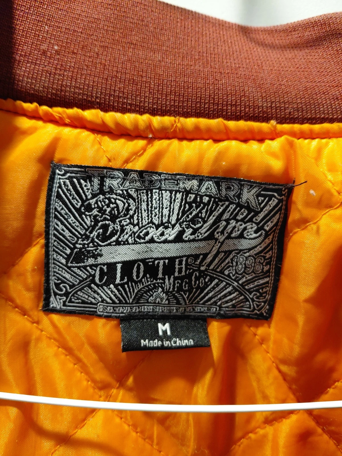 Brooklyn CLOTH Men's Burgundy Bomber Jacket size M. Zip Front - product detail image 5