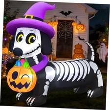 Halloween Inflatables 5FT Dachshund Weiner Dog Skeleton Dog