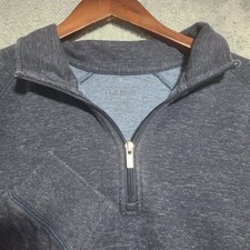 Eddie Bauer Quarter Zip Fleece Sweater Men  s Medium Blue Long Sleeve
