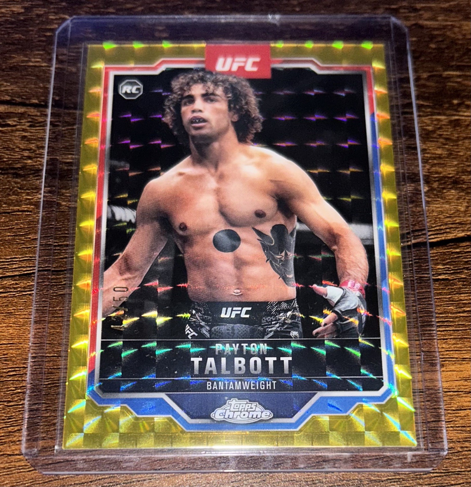 PAYTON TALBOTT GOLD /50 SSP ROOKIE RC 2025 TOPPS CHROME UFC 141 Card NM