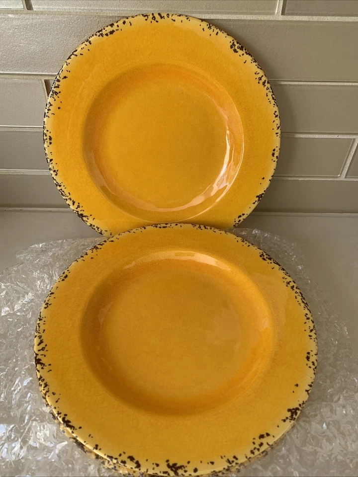 Ashland Summer Fiesta Plates Yellow 2 NEW Luncheon Snack Unbreakable Picnic 8.5” - Image 2 of 4