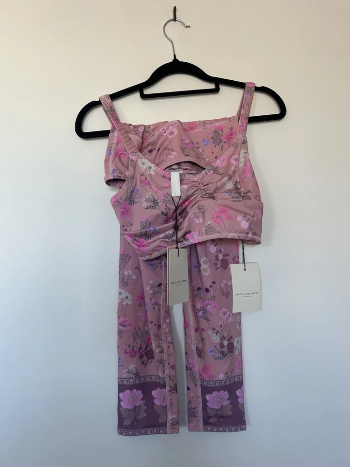Spell And The Gypsy Wild Bloom Blush Leggings & Crop Set Size XS AU 6 US 2 - image 2 of 4