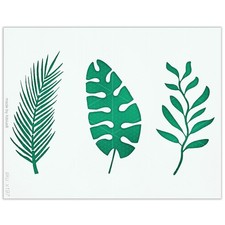 Tropical Leaf Stencil - Monstera Palm Fern Decor 10 Mil Mylar Reusable Template