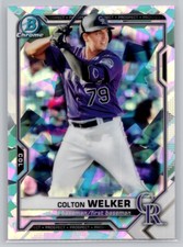 2021 BOWMAN #BCP-15 COLTON WELKER CHROME PROSPECTS ATOMIC REFRACTOR ROCKIES