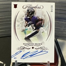 2019 Flawless Marquise Brown Rookie Gems Signatures Ruby RC Auto /20