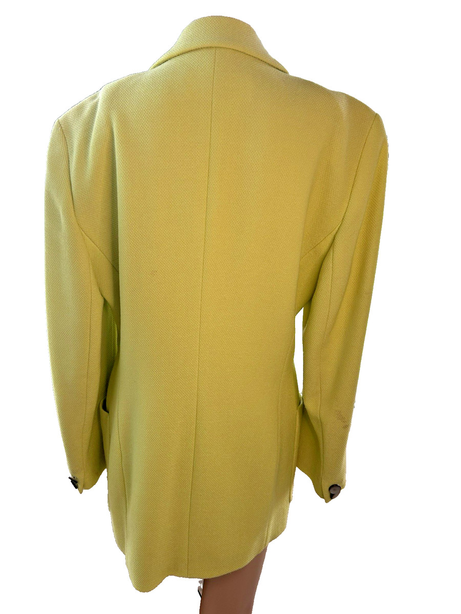 Laurel ESCADA Lime Green Wool Blazer. Size 38 View 4