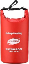 Emergency First Aid Kit For Boating Marine Waterproof Roll Top Red