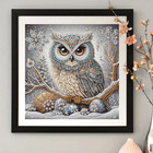5D Eulen Diamantmalerei Set – DIY Kristall Mosaik Bild 30x30 cm – Wanddeko