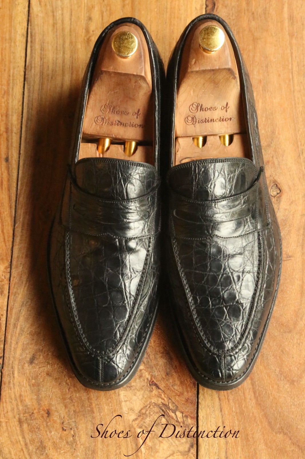 Bally Black Alligator Shoes Penny Loafers Mens UK 9 US 10 EU 43 RRP £4,800 image 5