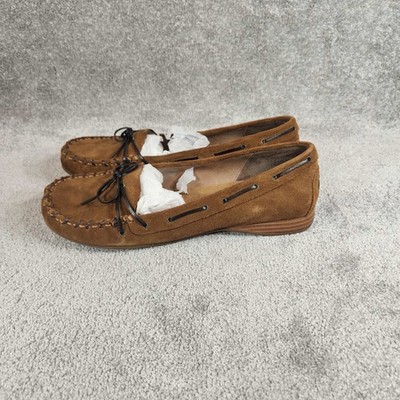 Linea Paolo Henena Loafers Camel Sport Suede Moccasin Flats Womens 12 M