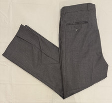 Vintage 70s LL Bean Wool Dress Pants Men's 32x30 Dark Gray Flat Front USA Made