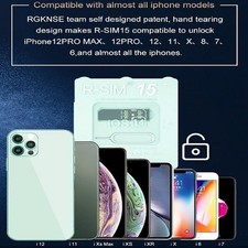 R-SIM15+ Nano Déverrouiller RSIM Carte pour iPhone 12 12 Pro XS MAX 8 IOS 14.7 "