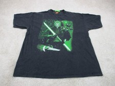 VINTAGE Star Wars Shirt Men 2XL XXL Black Glow In The Dark Episode 1 Darth Maul