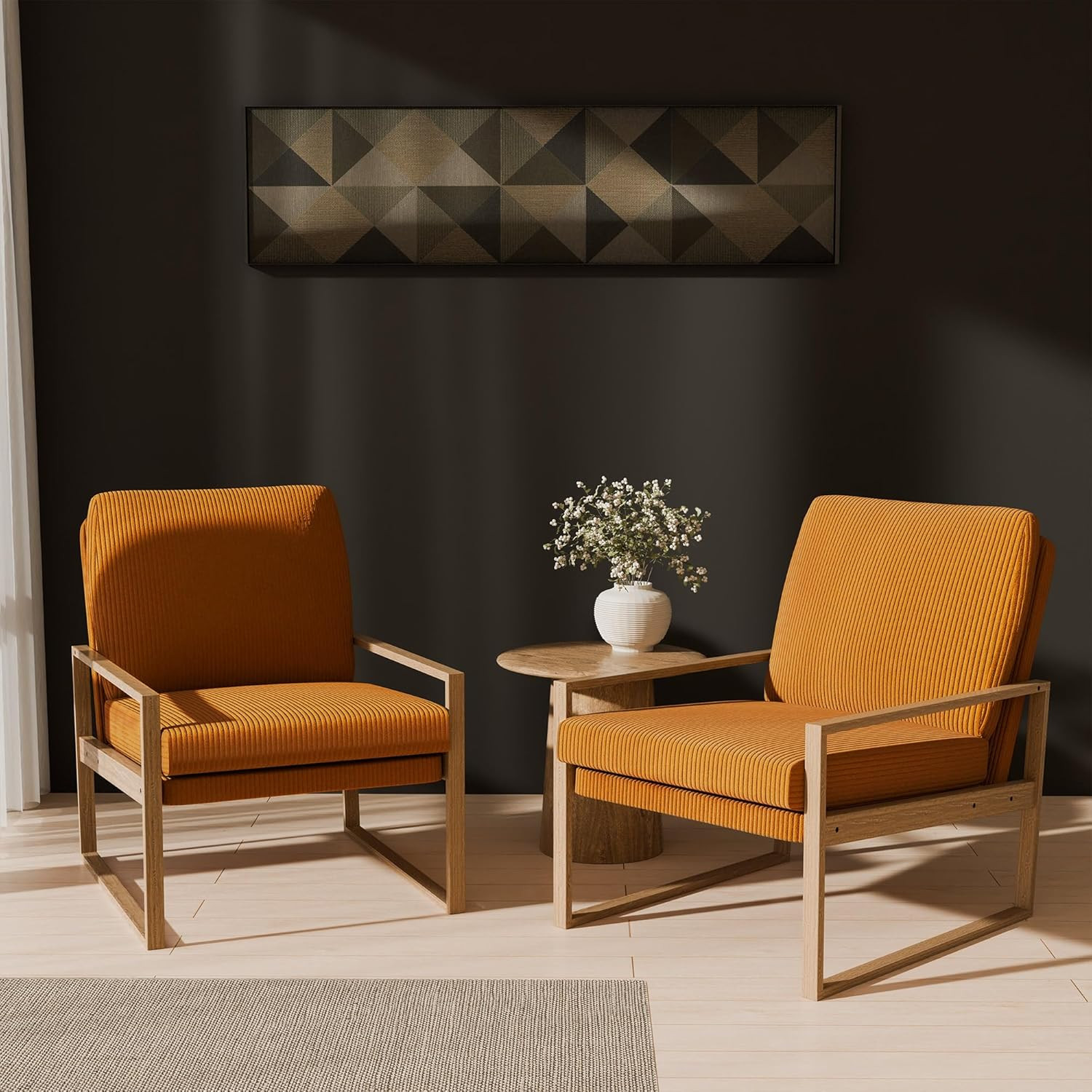 S - Set Of 2 Mid-century Lounge Armchairs
