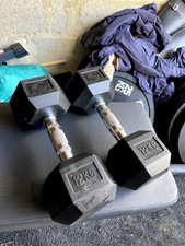 Pair of 12kg Hex dumbells (24kg total) BODYBUILDING CROSSFIT
