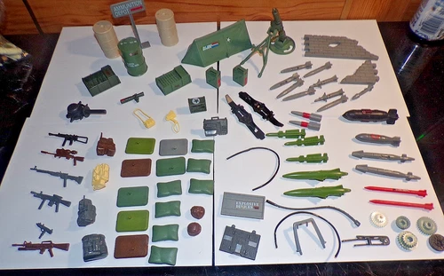 Vintage 80's G.I. Joe Action Figure Acessories & Parts Missiles Bombs Weapons +