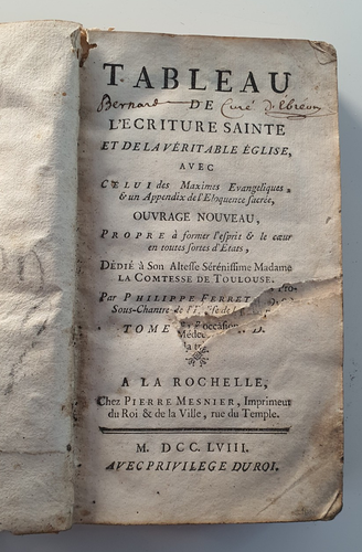 PHILIPPE FERRET - Tableau de l'écriture sainte et de la véritable église...-1758 - Afbeelding 6 van 24