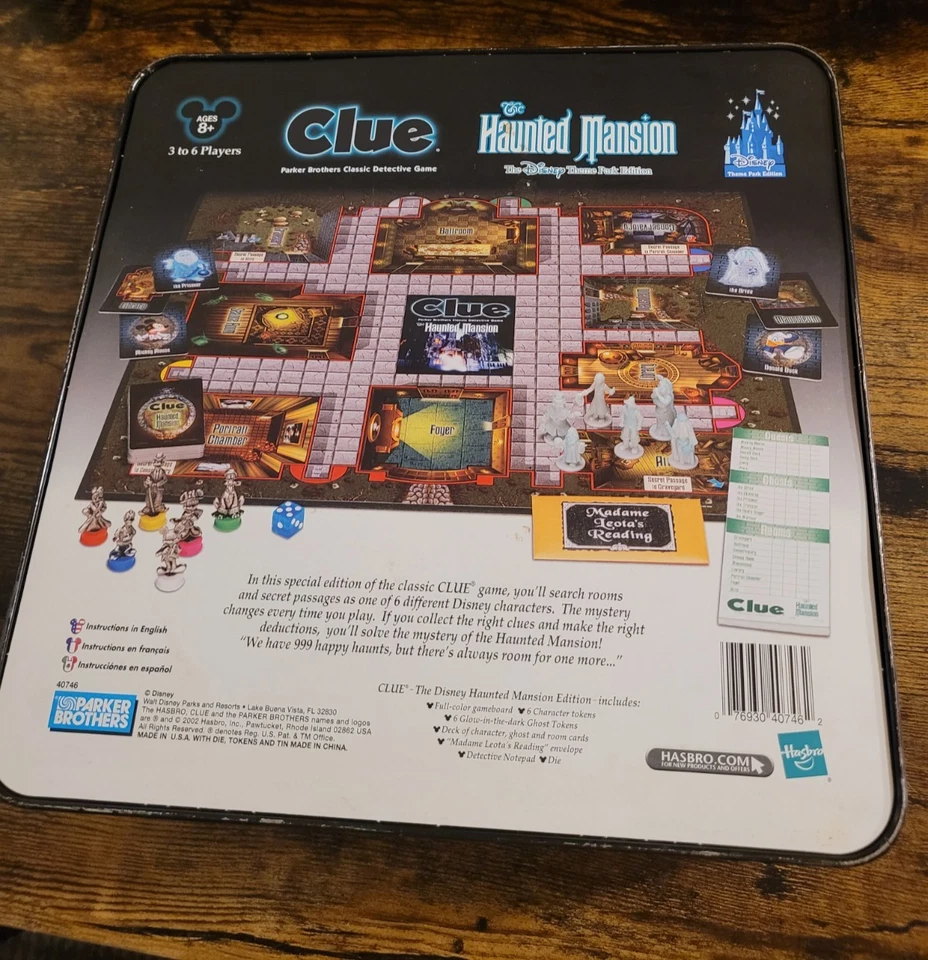 Clue The Haunted Mansion Edición Parque Temático Disney Completa Foto 2 de 4