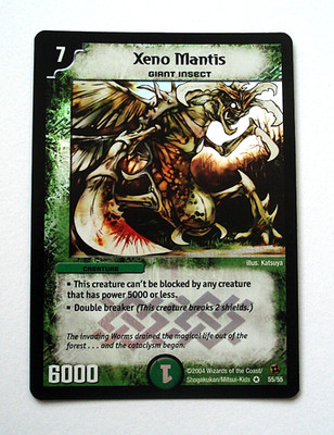 Duel Masters TCG Xeno Mantis 55/55 Very Rare HOLO 2004 NM Englisch