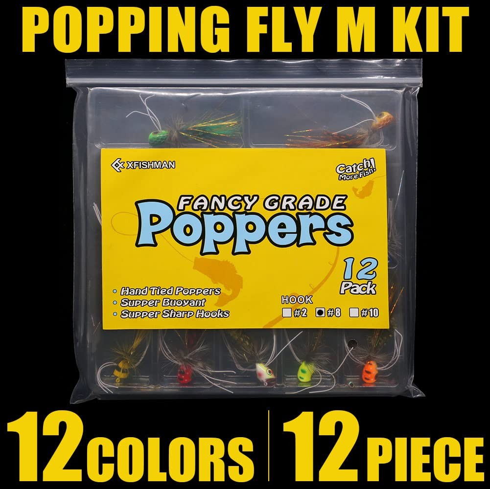 Popper-Flies-for-Fly-Fishing-Topwater-Panfish-Bluegill-Bass-Poppers Flies Bugs - Image 7