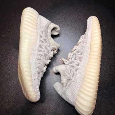 adidas Yeezy Boost 350 V2 CMPCT slate bone 3D knit women size 6 cream gray