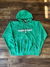 Vintage Y2K Hurley International Zip-Up Hoodie - Kelly Green - Size XL