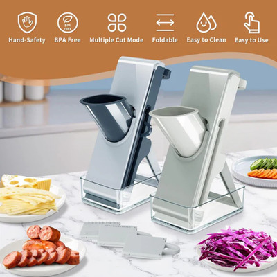 Adjustable Stainless Steel Vegetable Slicer & Chopper Multifunctional Safe Dicer