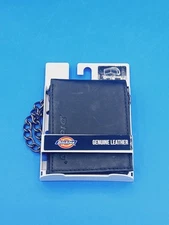 Dickies Black Wallet With Chain Slimfold Genuine Leather NEW