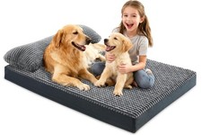 Premium Orthopedic Dog Bed with Removable Pillow and Washable Cover   Extra L...