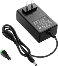 ALITOVE 12V 3A Power Supply Adapter 100~240V AC to DC 12 Volt 3 Tip, Black 