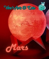 Mars Lampe 3D – 16 Farben LED Nachtlicht, Dimmbar, Touch & Fernbedienung