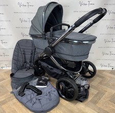 Image of iCandy Peach 6 Pushchair & Carrycot - Dark Grey Twill