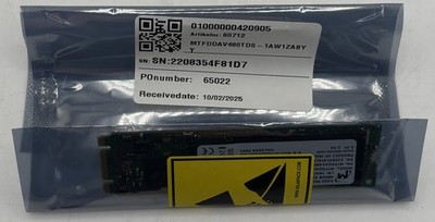 MICRON MTFDDAV480TDS-1AW1ZABYY PRO 5300 480GB M.2 NGFF SATA 6GB SSD