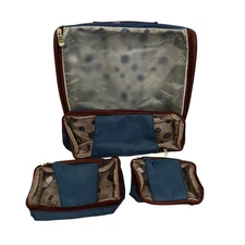 Samantha Brown Slim Line Packing Cubes 4 Piece Set Navy Blue Travel Bag 9009