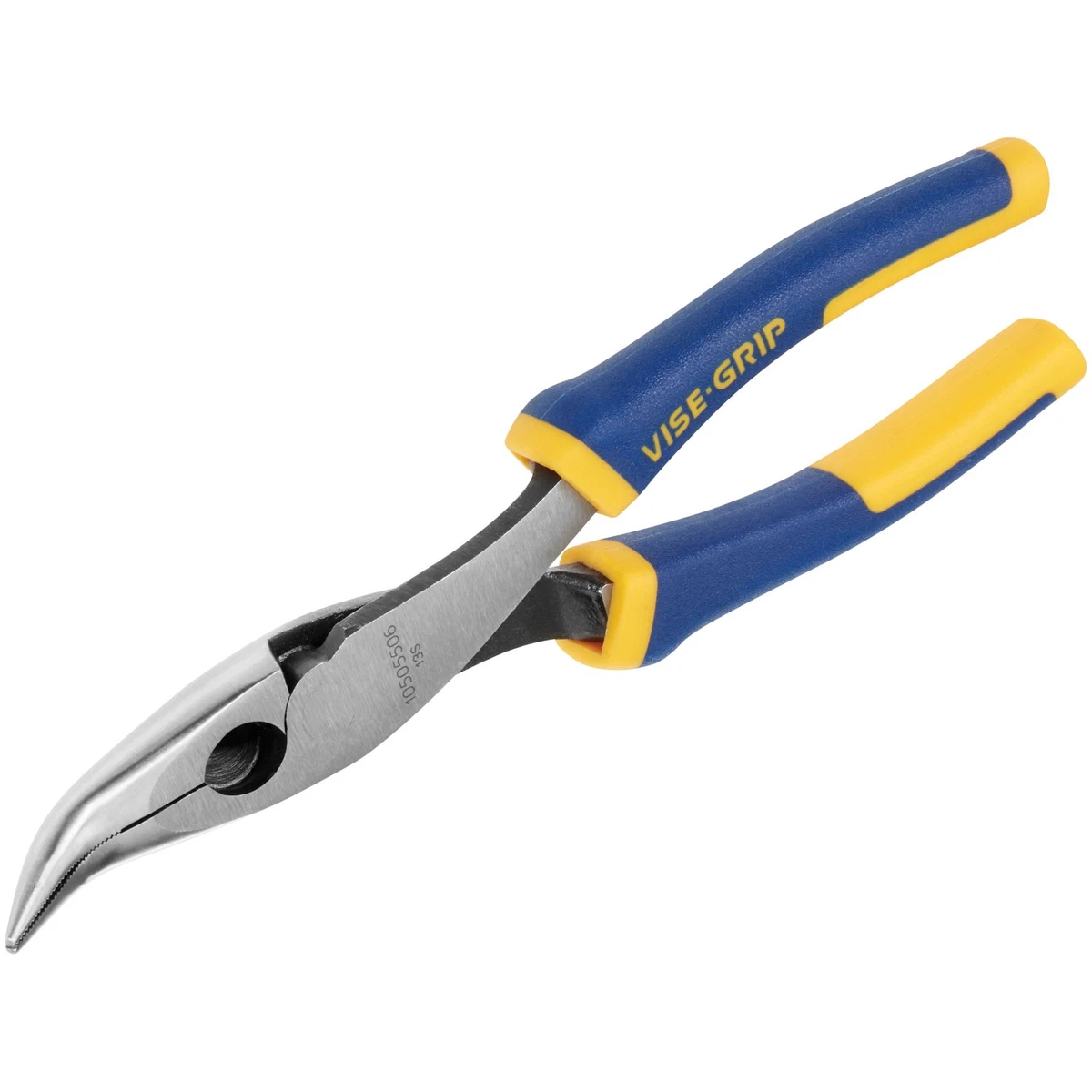 Fish Bone Pliers / Tweezers – 6 Inch Bent Nose Curved Stainless Steel – Orange Handle For De-boning & Scaling