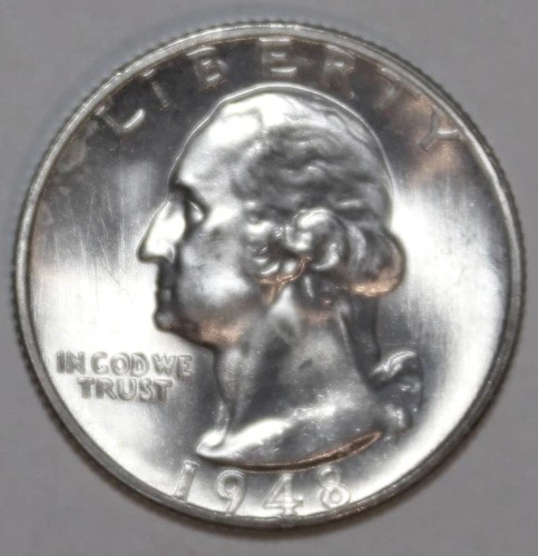 1948 S Washington Quarter - BU - #8161D - STOCK PHOTO