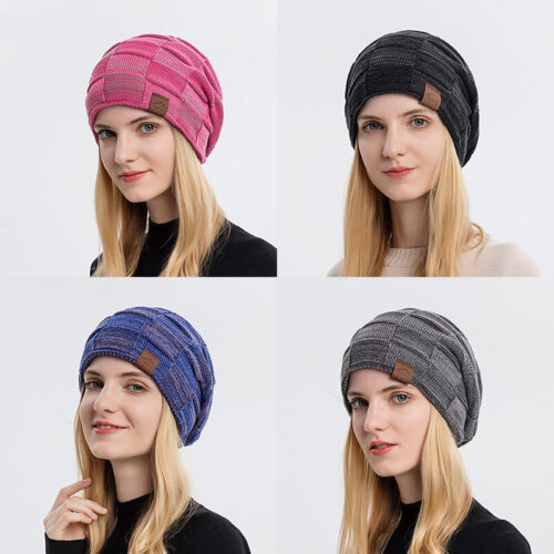 Berretto berretto donna uomo invernale caldo cappello casual outdoor maglia slouch cap cappello unisex - Foto 2 di 34