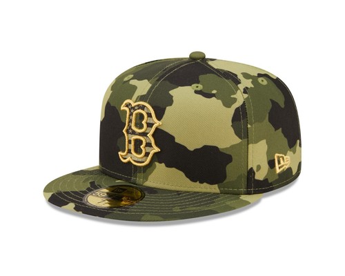 Boston Red Sox New Era Camuflaje Fuerzas Armadas Día Sobre el Campo 59FIFTY Sombrero Ajustado - Imagen 3 de 7