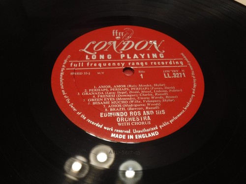 Sing & Dance Along With Edmundo Ros 1963 LP Mono London LL 3271 Space Age Latin - Imagen 3 de 10