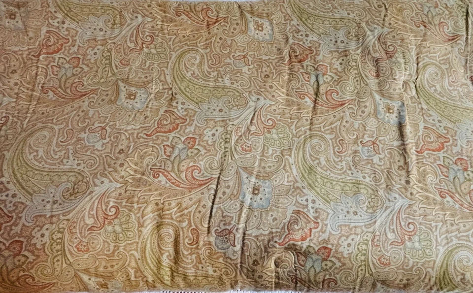 Raymond Waites Gold Beige Paisley Reversible King Size Comforter, NO SHAMS - Image 3 of 4