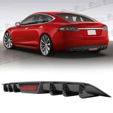 Carbon Look Rear Bumper Diffuser Lip Splitter Body Kits For Tesla Model 3 S X Y