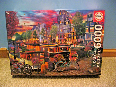 EDUCA 6000 PIECE PUZZLE BICYCLES IN AMSTERDAM NEW SEALED CHECK OUT FALL PUZZLES!