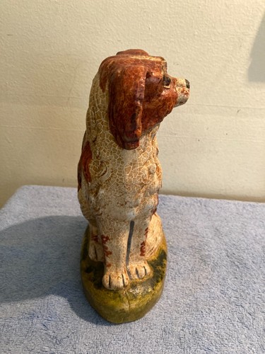 DE COLECCIÓN VAILLANCOURT ARTE POPULAR PERRO SUTTON, MASA. #63 CHALKWARE CAVALIER SPANIEL - Imagen 8 de 11