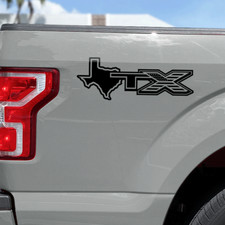 Stx Texas Decals Fits Ford F150 F250 Truck Stickers Bed Side Graphics Flag