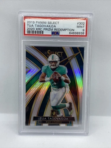 2019 Panini Select Tua Tagovailoa Rookie XRC Silver Prizm PSA 9 Mint #302