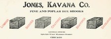 1912 Jones Kavana Co Chicago Illustrated Letterhead Pine Poplar Box Shooks IL