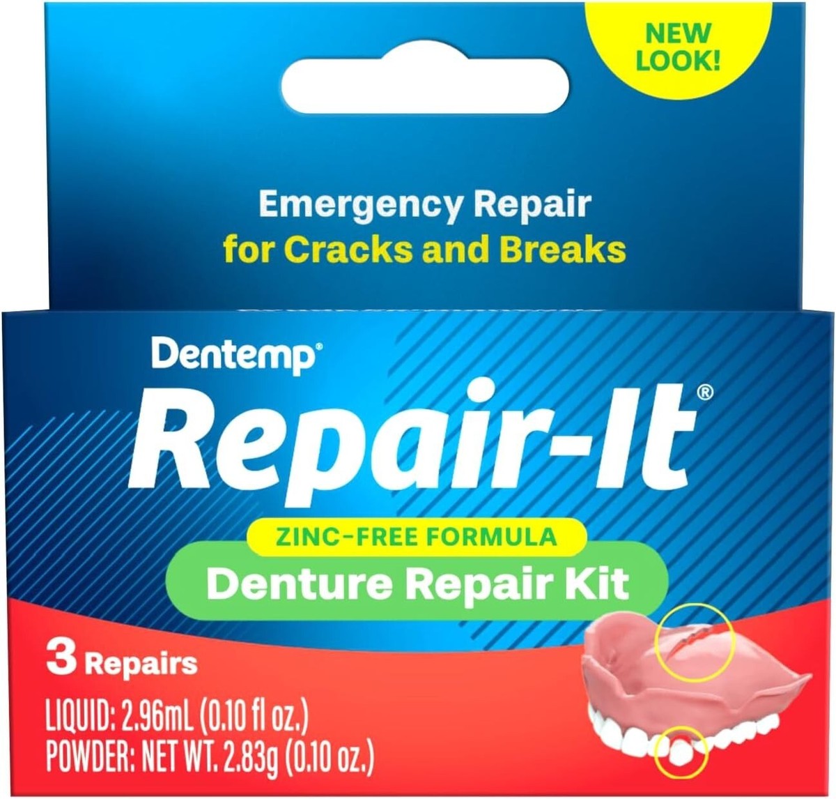 Dentemp DOC REPAIR-It Denture Repair Kit 3 Repairs/Box | eBay